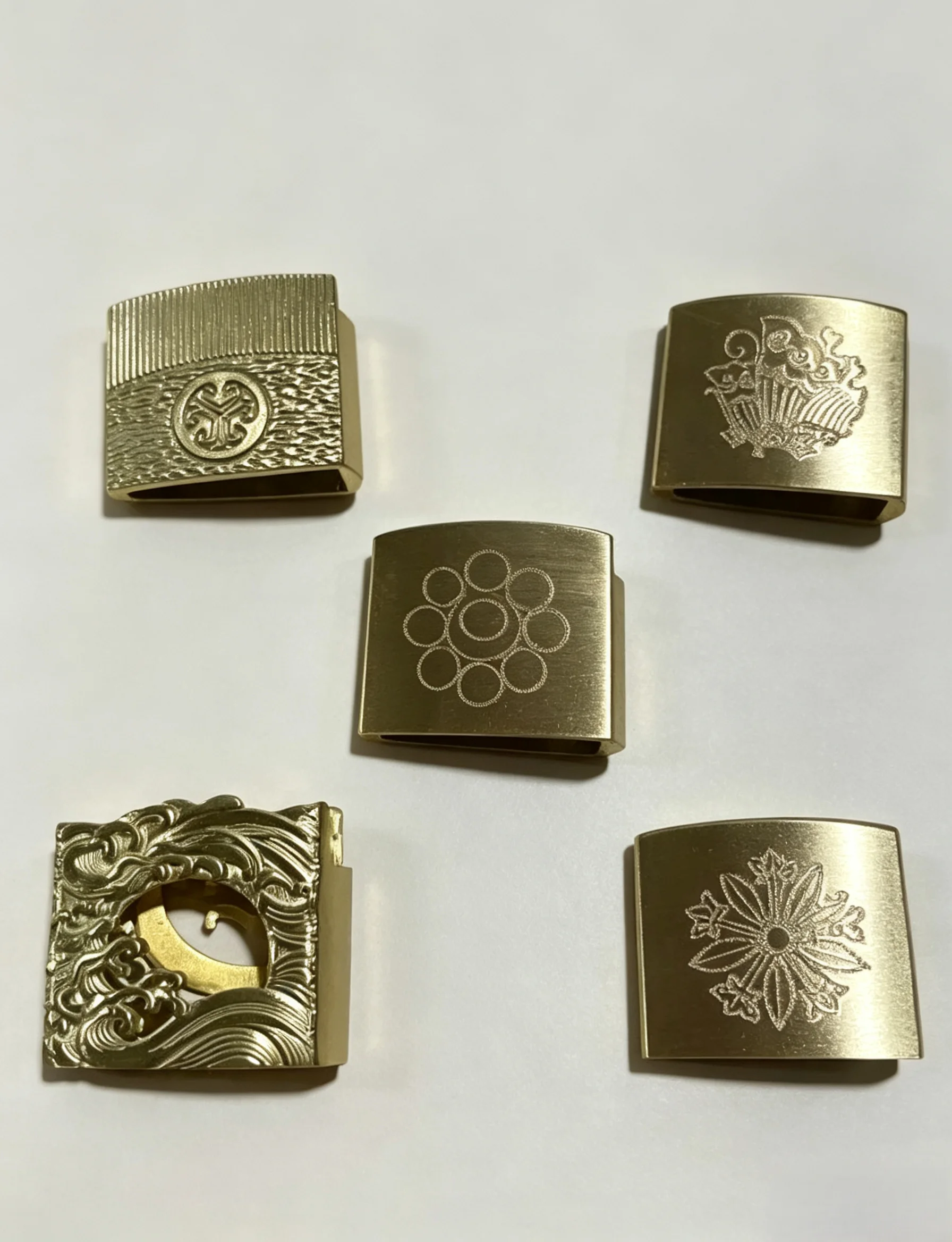 Quality Katana Sword Fittings Handengraved Pure Brass Copper Habaki Clip for JP Katana Tachi Wakizashi Iaido Sword