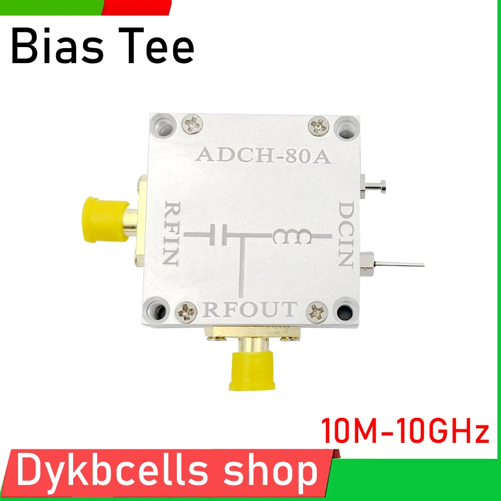 Bias Tee 10M-10GHz RF Biaser feed BiasTee ADCH-80A DC blocker Coaxial FOR Low Noise Amplifier AM HF HAM radio RTL SDR Receiver