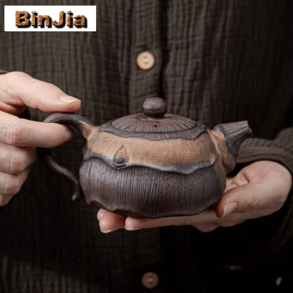 

270 мл позолоченная железная глазурь лотос аромат горшок Пуэр чайник кружка чайник глиняный чайник кофейная посуда чайная посуда чашка пуэр набор кунг-фу