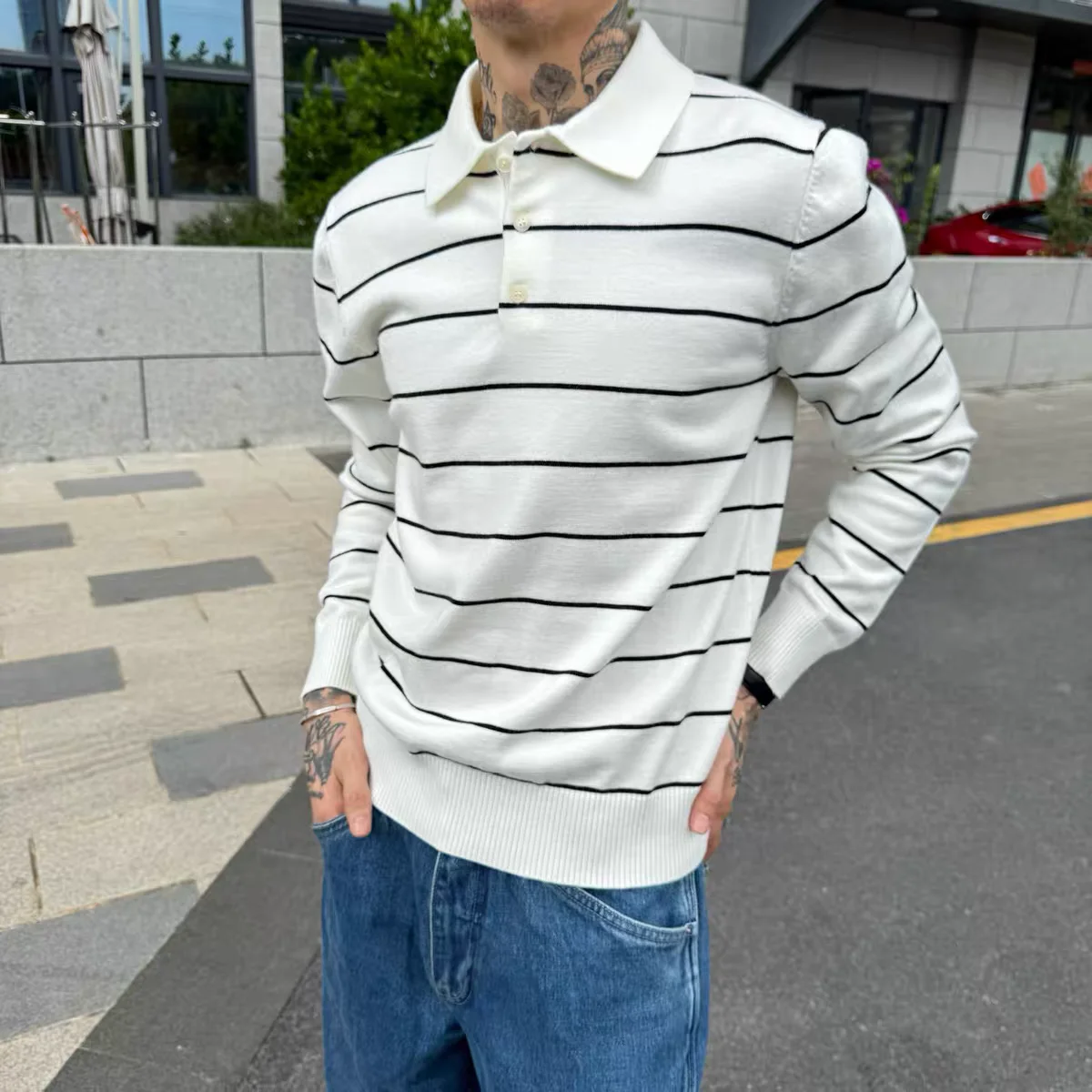 

Осень-зима мужские irt пушистые клетчатые полоски повседневные длинные све отложной воротник удобные дышащие моющиеся