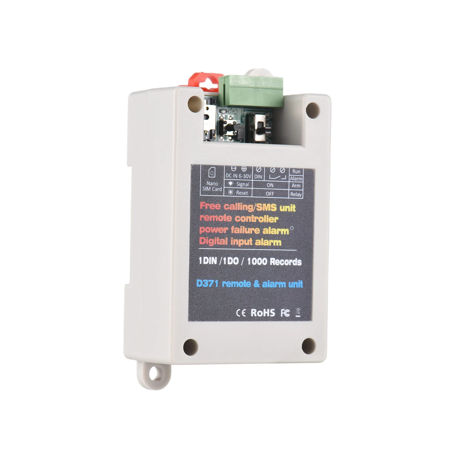 GSM Gate Opener Relay  2G Remote Controller Phone Call SMS Power-off Alarm  Input Alarm for Fences Blinds Garage Doors with SIM - view 3
