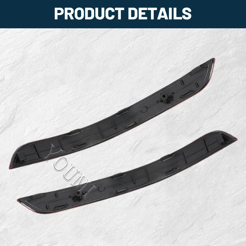 2Pcs Rear Bumper Reflector Warning Strip R+L For Mercedes Benz GLK-Class X204 GLK300 GLK350 2013-2015 OEM：2048200374 2048200474