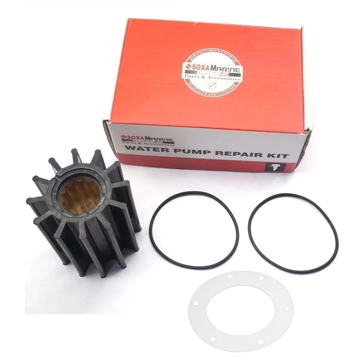 

Sea Water Pump Impeller Kit Fits for Volvo Penta D6 Series With Round Cover 21419376