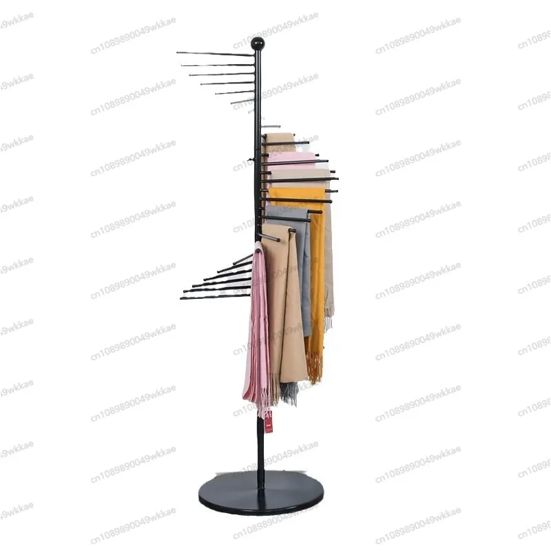 

МОДА Золотая полка для шарфов Напольная витрина Креативная подвесная стойка для шелкового шарфа Магазин одежды Многофункциональная круглая