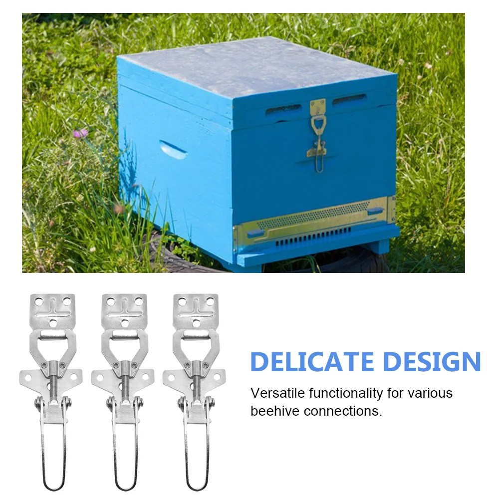 4 Pcs Hardware Beehive Connector Beekeeping Supply Tool Relay Box Silver Pull Latch Locker for Toggle Clamp