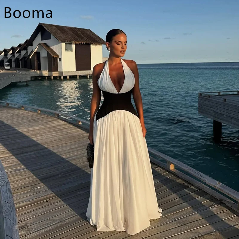 

Booma Simple Mermaid Evening Dresses Formal Party Gowns for Women Long V-Neck Sleeveless Elegant Prom Gown Customize 2025