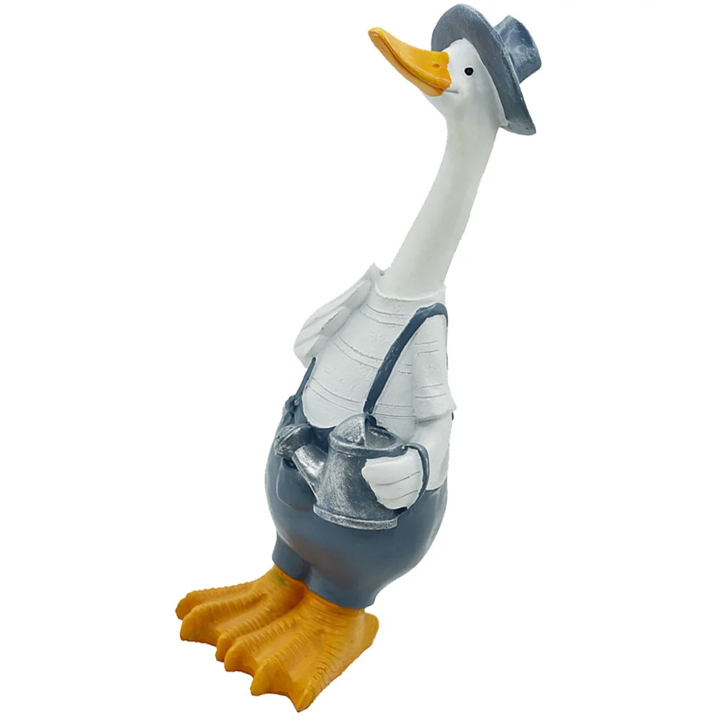 

Duck Statue Resin Craft Durable Decoration for Home Office Garden Living Room Desktop Use Duck Statue Garden Animal Decoration