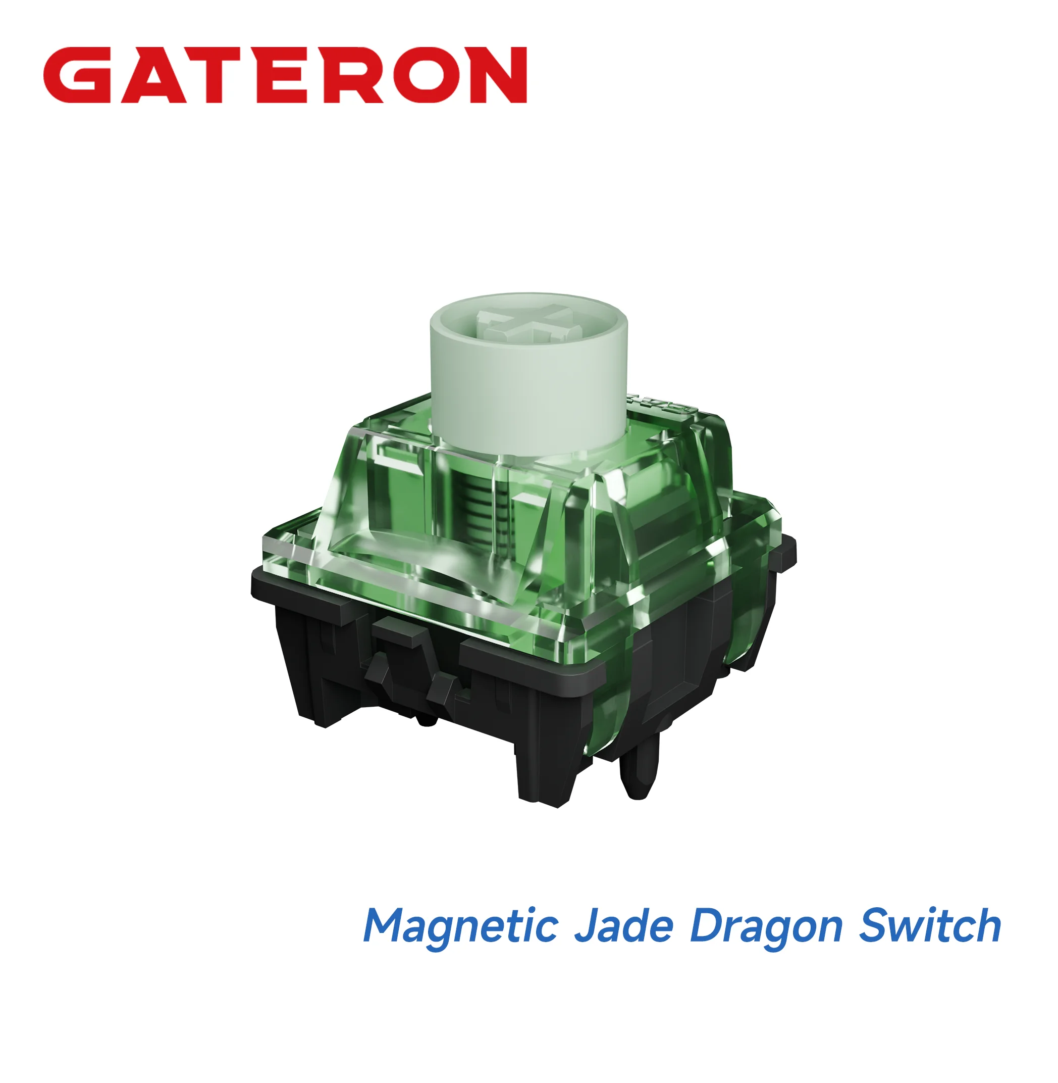GATERON Magnetic Jade Dragon Switch, Linear, Freely Setting Pre-Travel, Rapid Trigger Hall Effect for Magnetic Keyboard Gaming