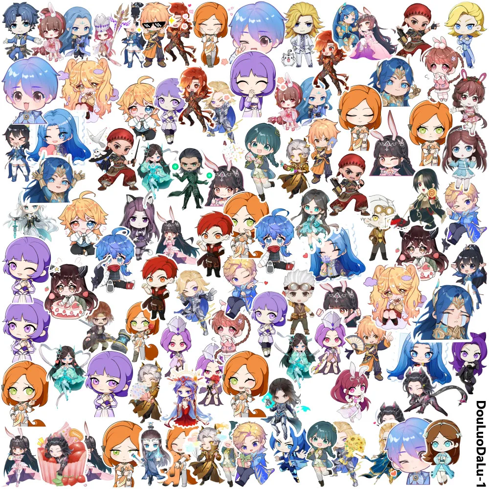 Cute Fantasy Game Character Stickers Waterproof Vinyl Decals For Laptop Water Bottle Phone Case DIY Decor