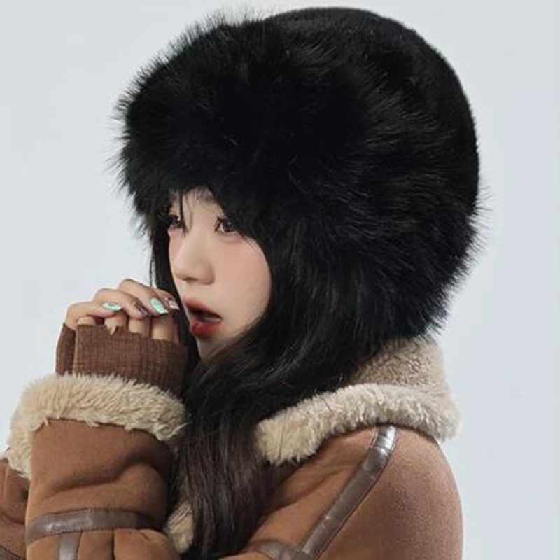 NEW Mongolian Hat Autumn and Winter Windproof Warm Hat Thick Plush Warm Ear Protection Hat Versatile Fashion Outdoor Warm Hat