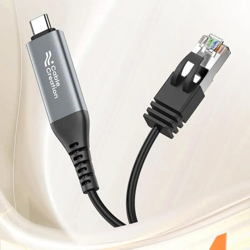 Gaming Type C to RJ45 Networking Cable 10/100/1000Mbps for Low Latency Fast Speed Internet in Online Play
