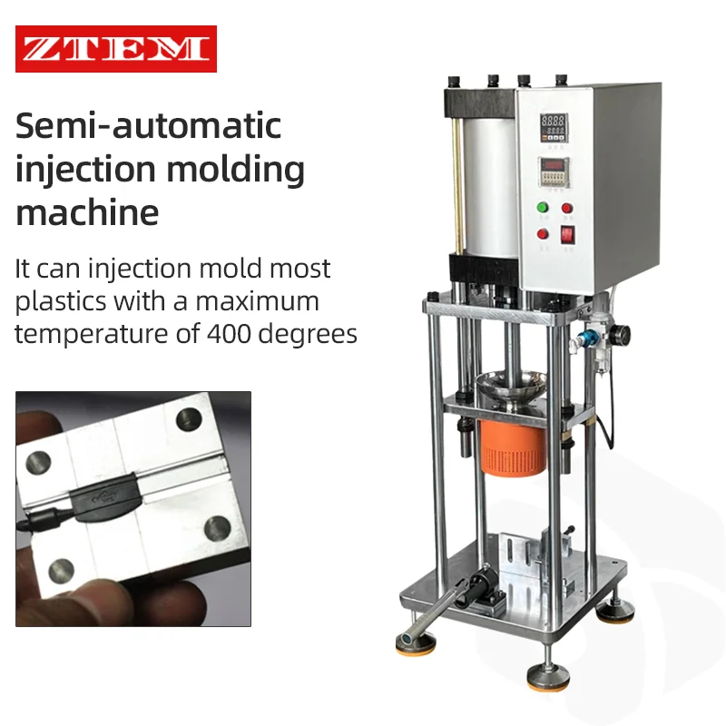 ZTEM 100g Injection Molding Machine Semi-automatic Pneumatic Injection Molding Processing Tools For USB data cable power cord