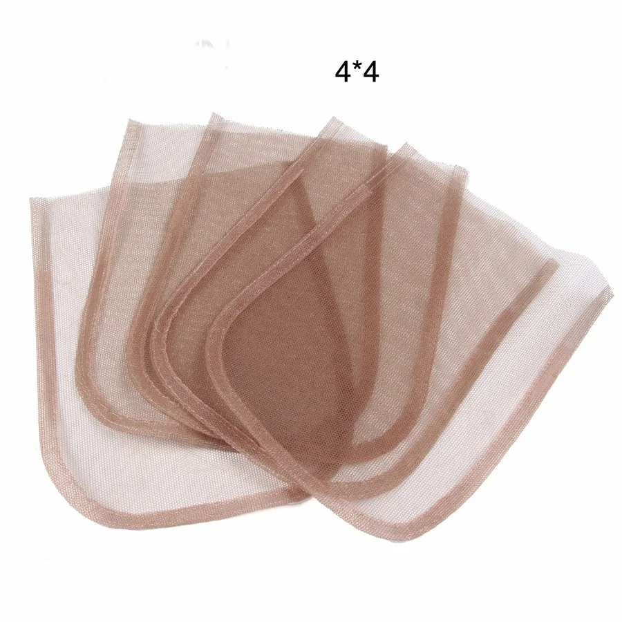10pcs 4 * 4,13 * 4 wig lace hair mesh accessories full hand woven hair block mesh bottom