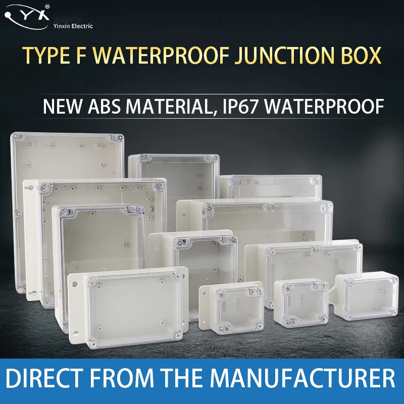 IP66 Electrical Plastic Enclosure ABS Power Junction Box Outdoor Waterproof Distribution Box for Electric Instrument Project 4 S