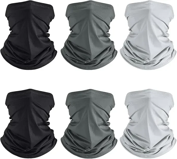 

6 Pieces Summer UV Protection Cooling Neck Gaiter Face Clothing Neck Gaiter Mask Scarf Sunscreen Breathable Bandana