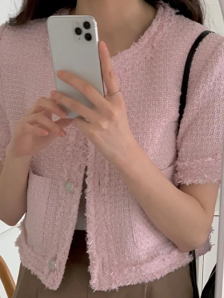 

Dongda Gate 2025 Summer New Sle ort Sve Women's Outerwear Fraance Wind High-End Versatile Top Trendy Commute Regular...