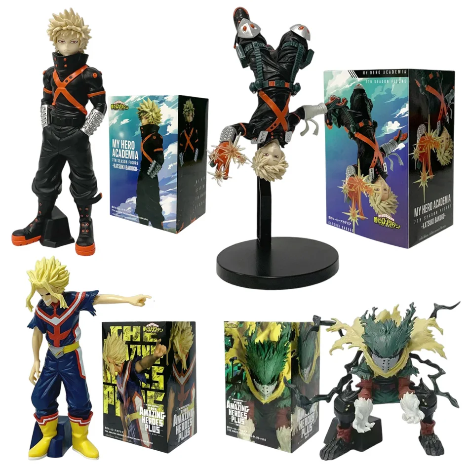 Anime 12-22cm My Hero Academia 4-częściowy zestaw Bakugou Katsuki Midoriya Izuku Figurki Akcji Model Filmowy Zabawka Prezent na Urodziny Boże Narodzenie