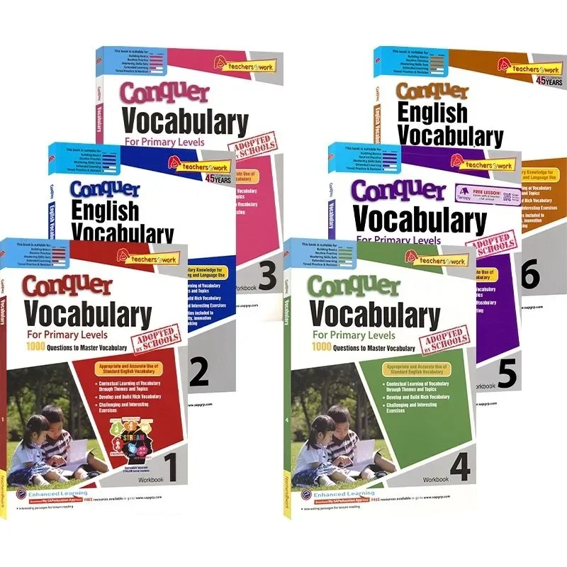 2023 New Arrival SAP Conquer Vocabulary for Grade 1-3 7-12Age Children's Education Books English Teaching Material Guide Books