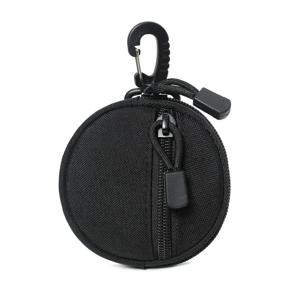 

Small Round Coin Purse Portable Waist Pack Tactical EDC Tool Pouch Outdoor Camping Key Pouch Headphone Case