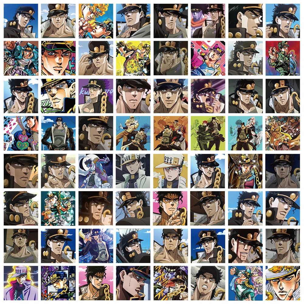 10/30/60pcs Cool Kujo Jotaro Anime Stickers Jojo Bizarre Adventure Sticker Motorcycle Laptop Skateboard Waterproof Decal Toys