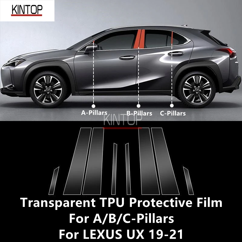 

For LEXUS UX 19-21 A/B/C-Pillars Transparent TPU Protective Film Anti-scratch Repair Film Accessories Refit