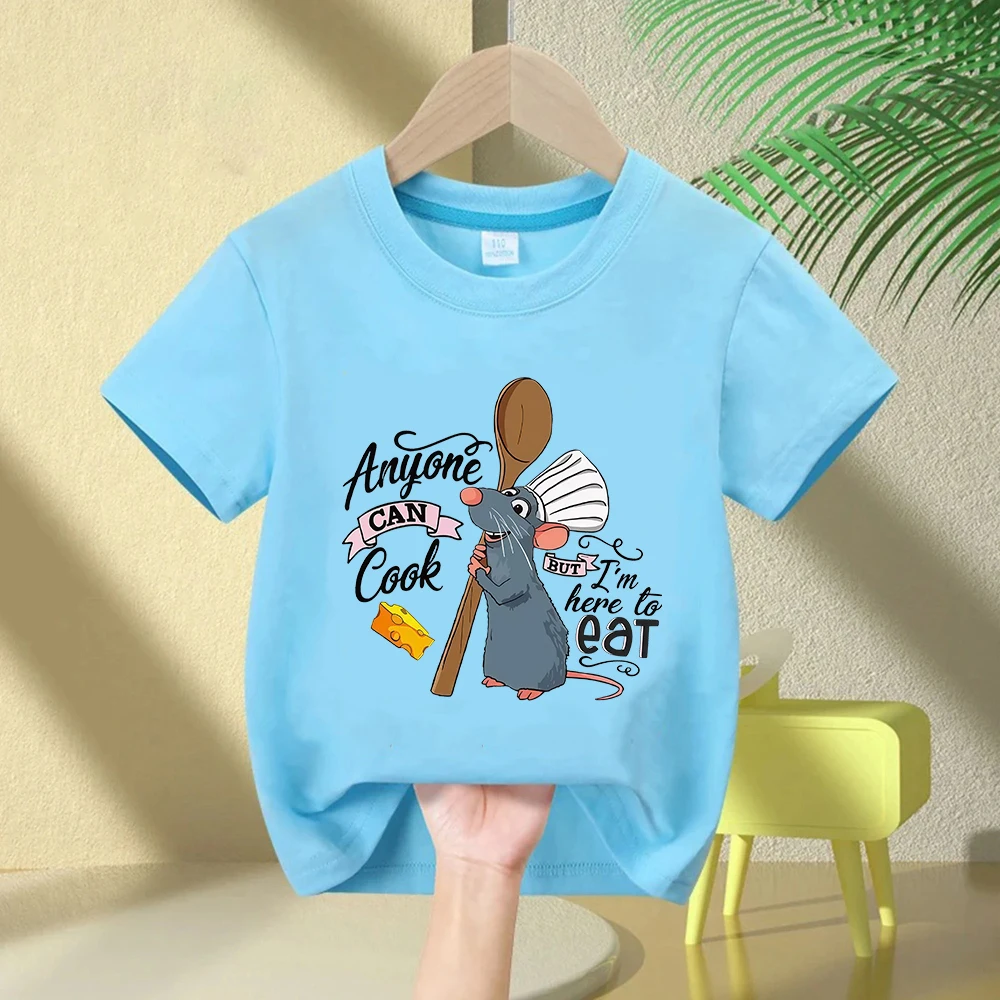 Kids Short-Sleeve Shirt Cute Mouse Print This High-Quality and Comfortable T-Shirt Summer Fashion Printed Loose Top