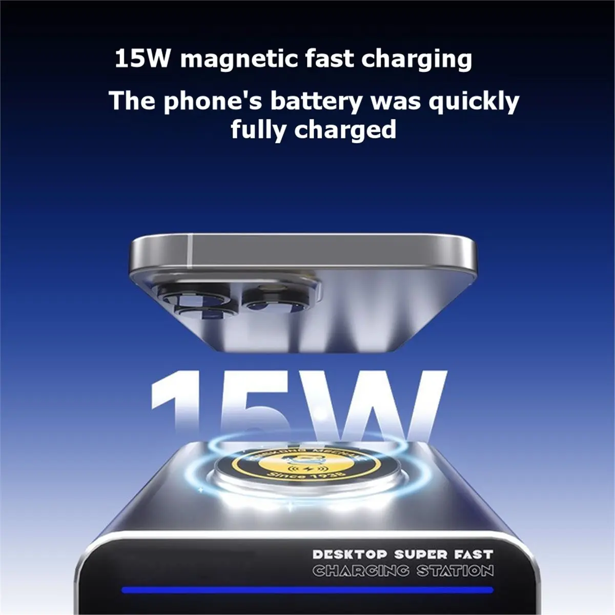 New Electronics 160W Desktop Super Fast Charging Station Type-C USB Port 15W PD QC3.0 GaN Wireless Charging Support EU Plug