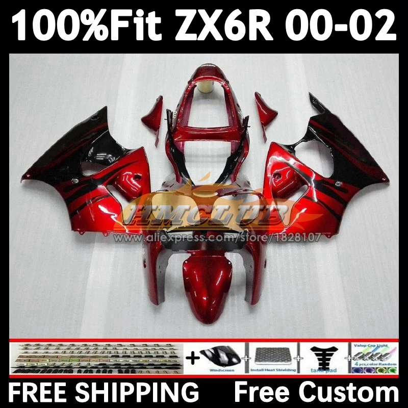 

Injection Body For KAWASAKI NINJA ZX-636 ZX 6R red flames 636 2000 2001 2002 153No.10 ZX-6R ZX600 ZX636 ZX6R 00 01 02 Fairing