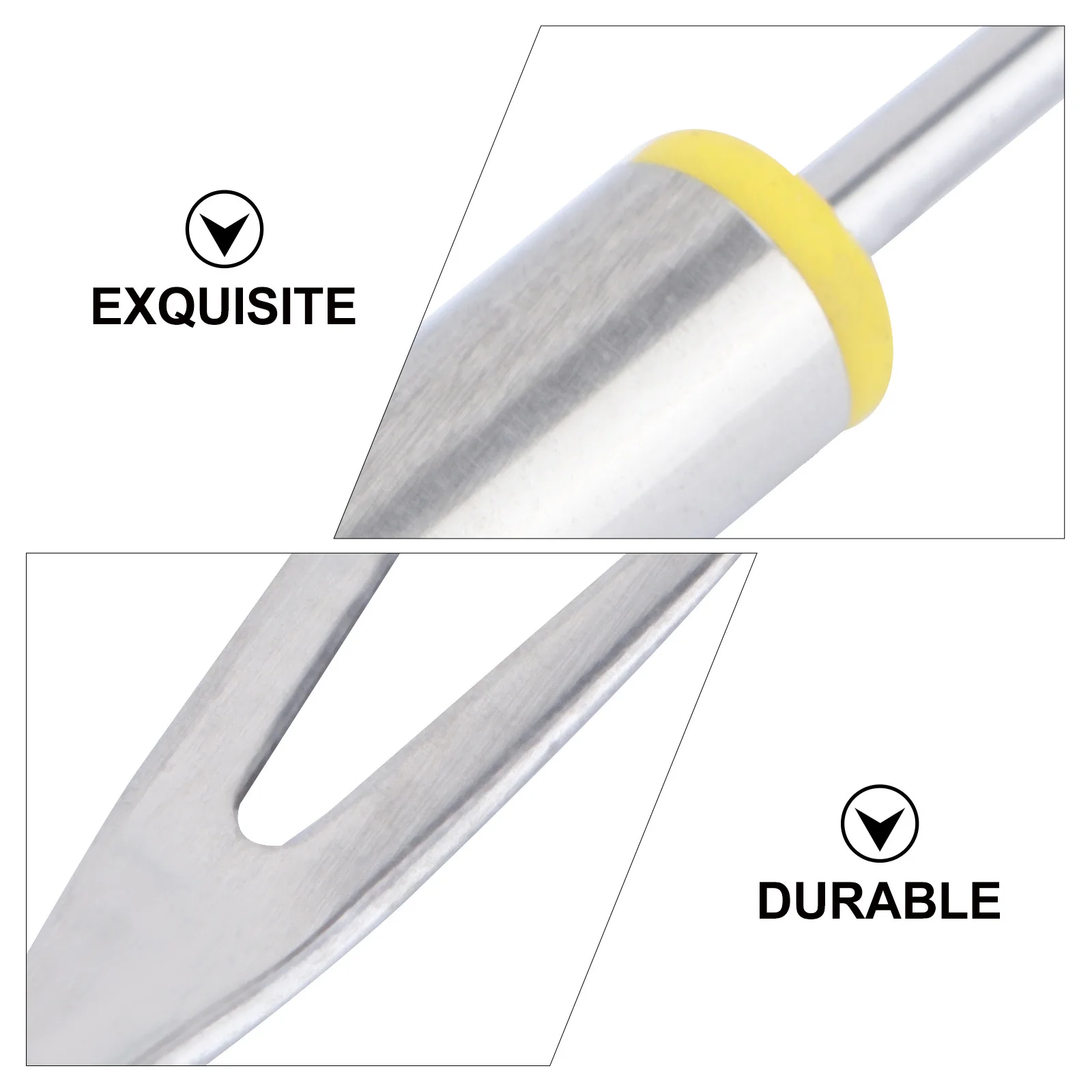 

6Pcs Stainless Steel Skewers Extended Barbecue Sticks Outdoor Bbq Accessories Reusable Dishwasher Safe Heat Insulation Grilling