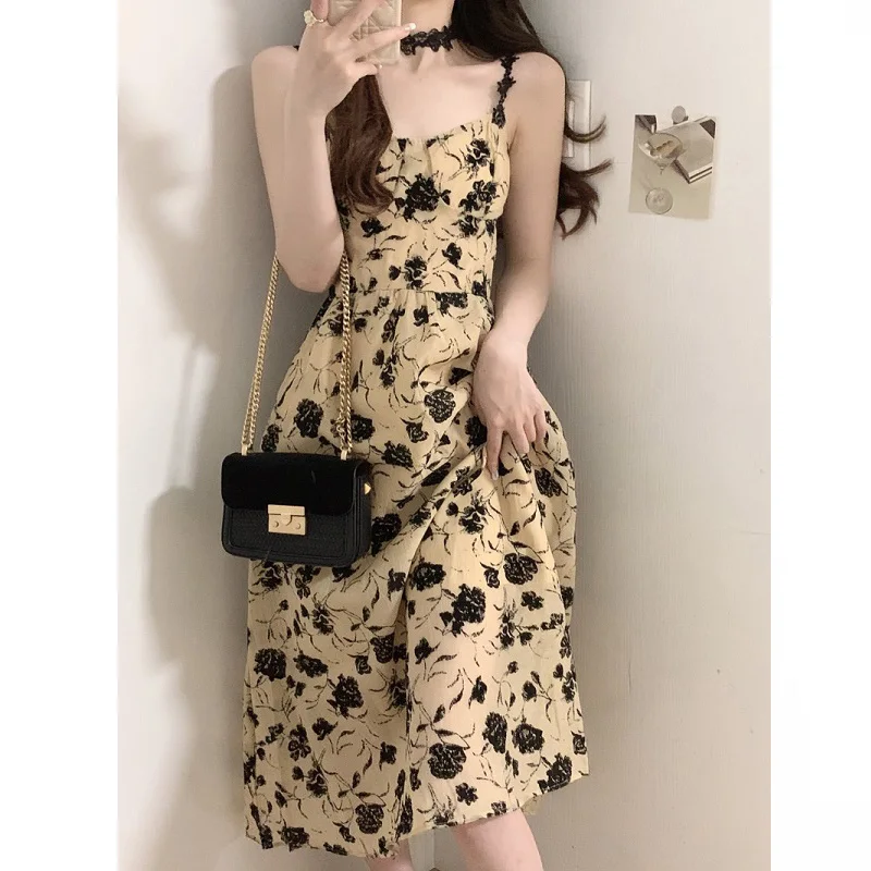 プラスサイズの女性の花柄 ter Dr 蝶ネクタイ付きミッドレングス痩身 A ラインスカート韓国 Sle 通勤 Faion