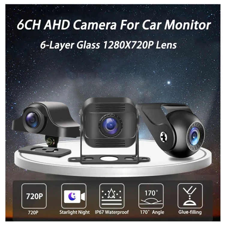 6CH 10.1 بوصة تعمل باللمس سيارة/RV/حافلة/شاحنة نظام AHD مركبة CCTV HD للرؤية الليلية عكس مسجل وقوف السيارات #5