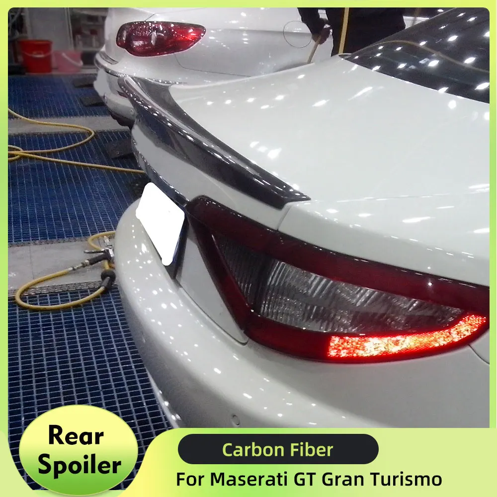 

Carbon Rear Trunk Spoiler Wing Lip For Maserati GT Gran Turismo Coupe 2008-2011 Rear Tail Lip Racing FRP Spoiler