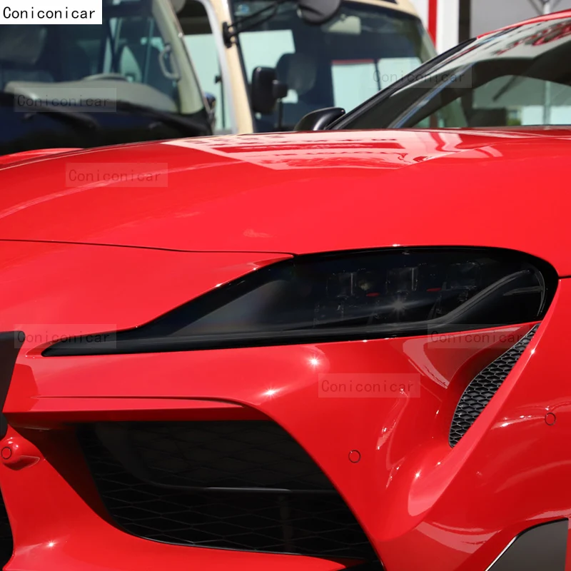 For Toyota Supra 2019-2023 Car Exterior Headlight Anti-scratch Front Lamp Tint TPU Protective Film Repair Accessories Sticker