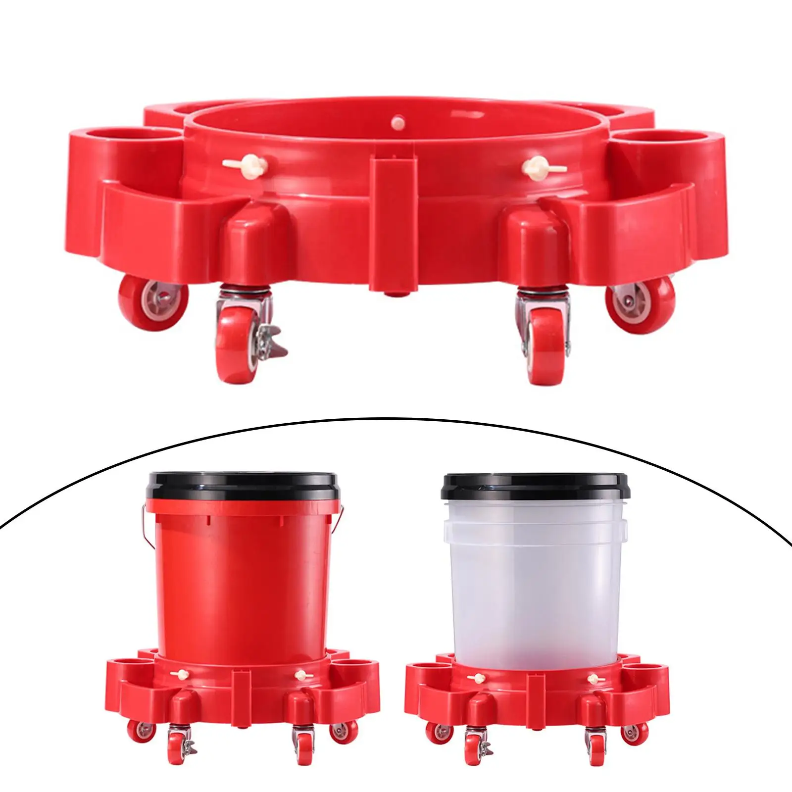 Generic Rolling Bucket Dolly Accessories for Cleaners Painting Assistance Car Wash Fleets Decoration Assistance Car Washing