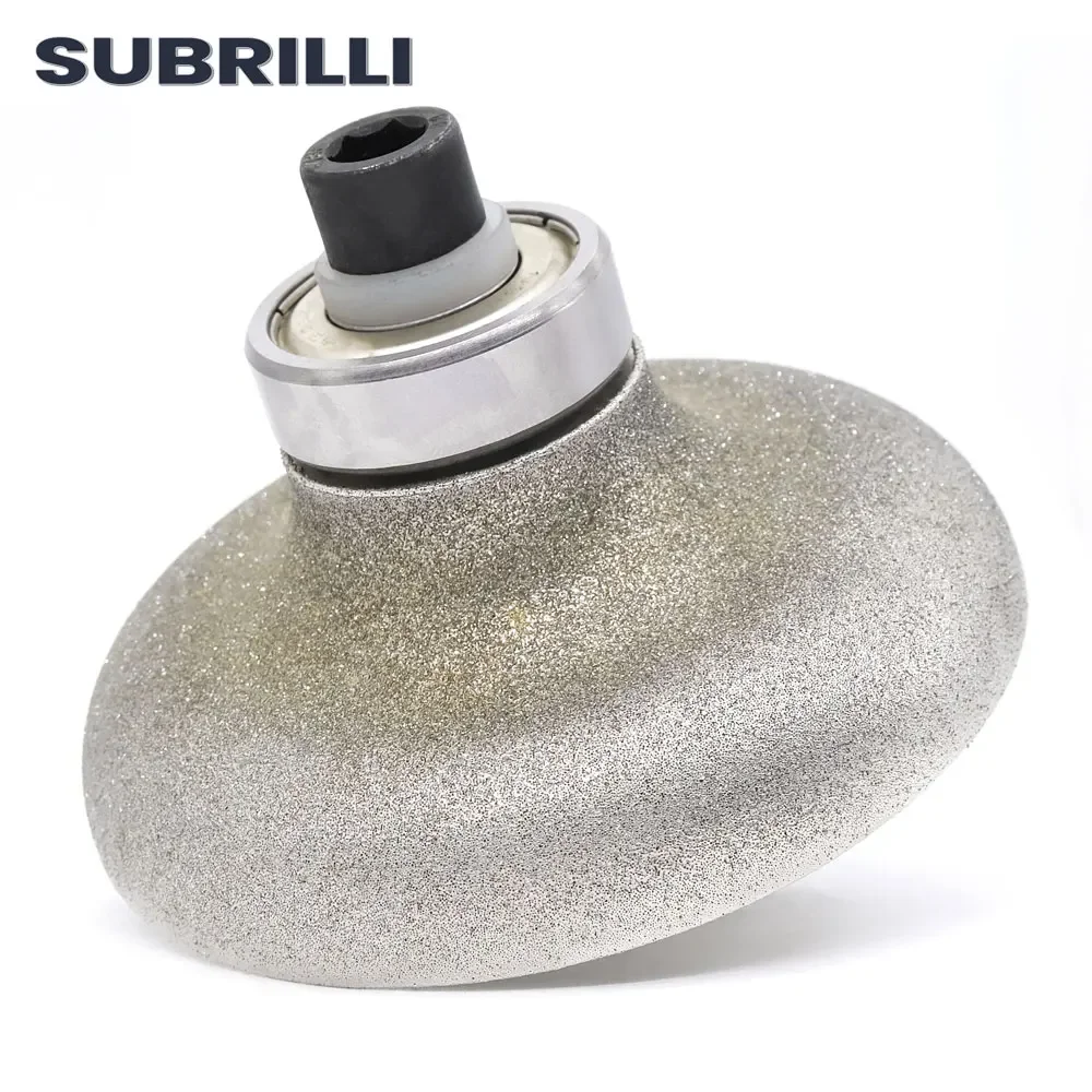 SUBRILLI F30 Алмазная фреза с гальваническим покрытием для шлифовки формы плиты Алмазный профилирующий круг Фреза для кромок Grit 50 #