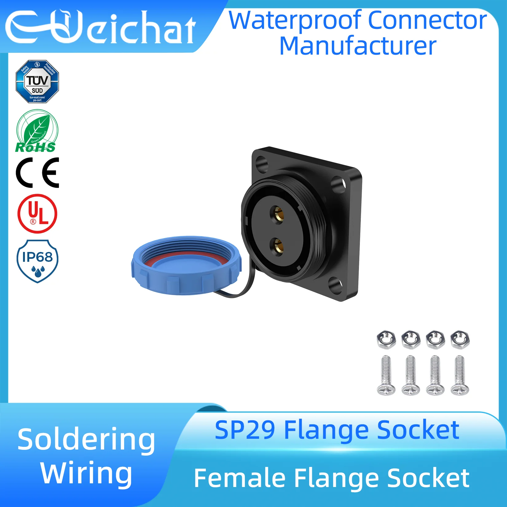 SP29 IP68 Waterproof Connector 2 3 4 7 8 9 10 12 16 20 24 26 Pin Cable Aviation Panel Connector Power Connect