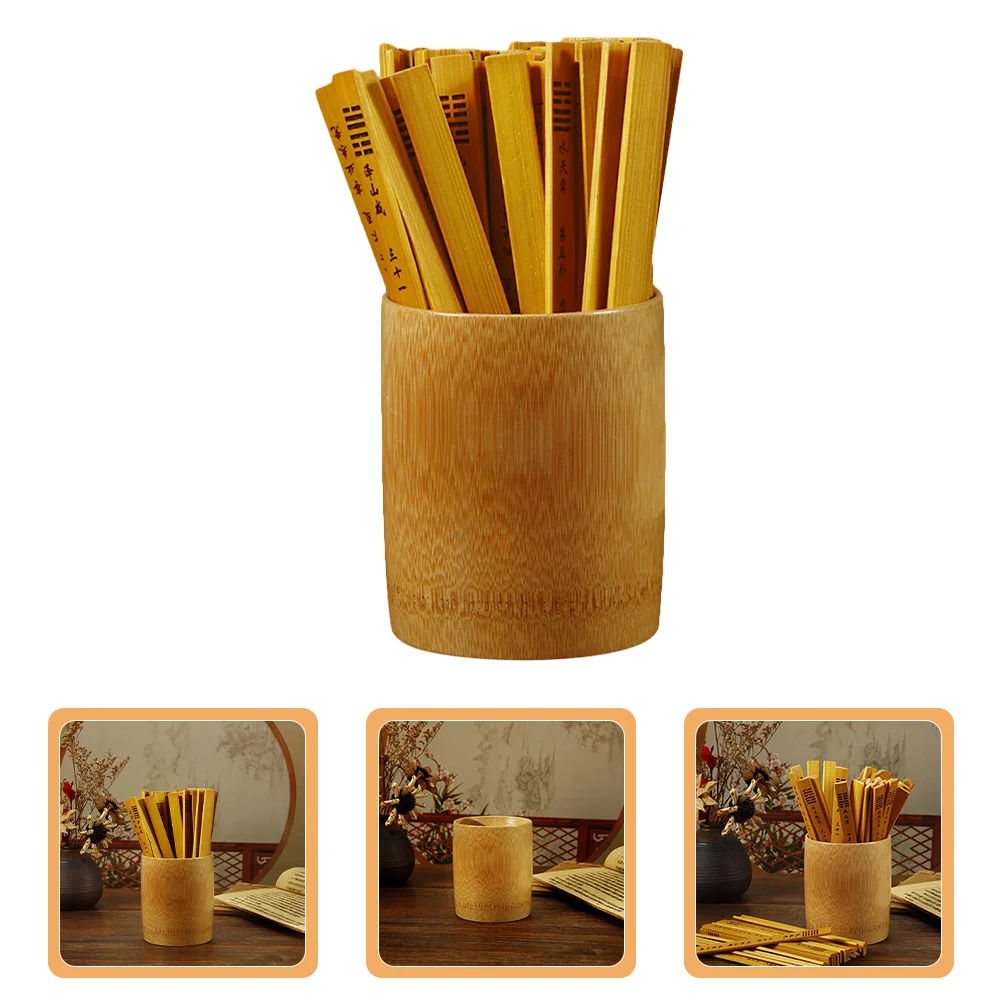 Fortune Telling Cards Bamboo Stick Ornaments Divination Game Sticks Mahjong Toy