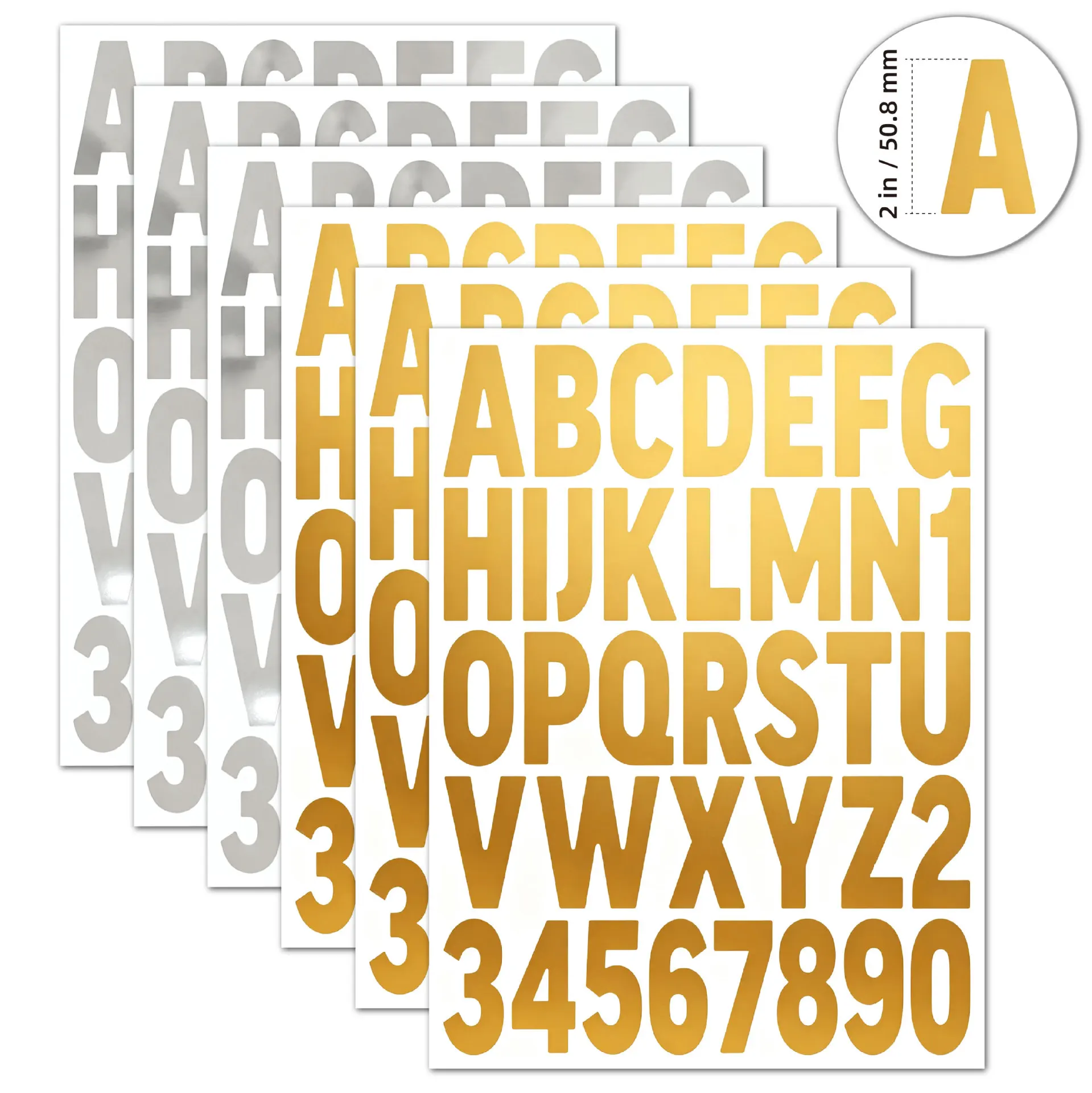 adesivos-de-letras-em-ouro-e-prata-decoracoes-brilhantes-para-festas-diy-adesivos-digitais-grandes-a-prova-d'Agua-em-ouro-e-prata