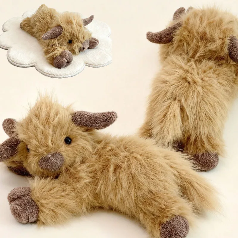 

35cm Highland Cattlle Stuffed Animals Plush Toy Animal Plush Doll Soft Stuffed Highland Cow for Kids Birthdays Christmas