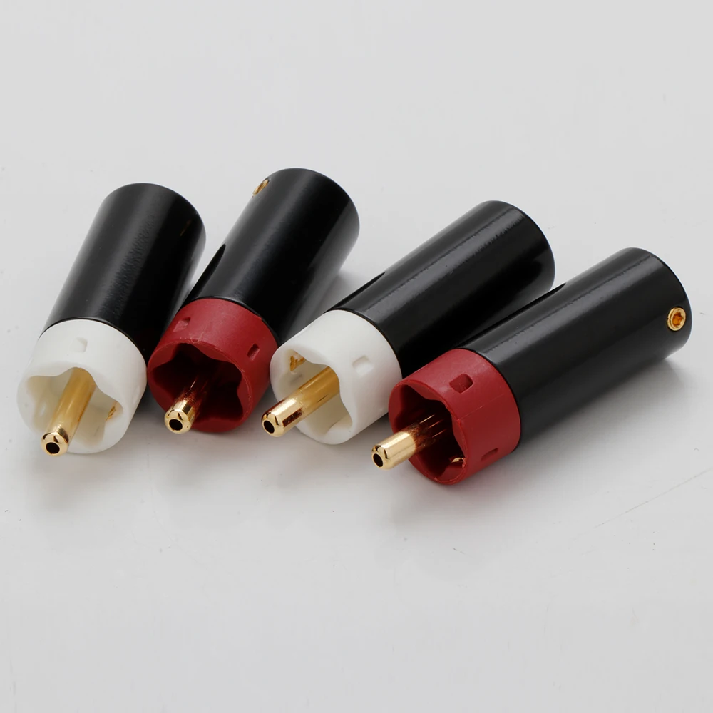 RCA Connector Star Line Audiophile RCA Plug 9mm hole for Speaker Amplifier Cable Connector Gold/Silver Plated RCA Adapter view 5