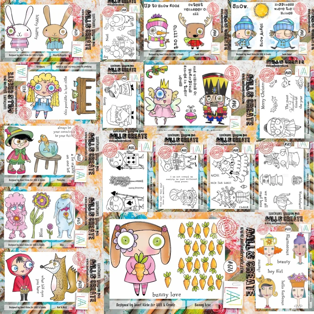 

clear silicone stamps for DIY scrapbooking craft supplies stamp photo album card making 2025 Little girl mermaid and rabbit new