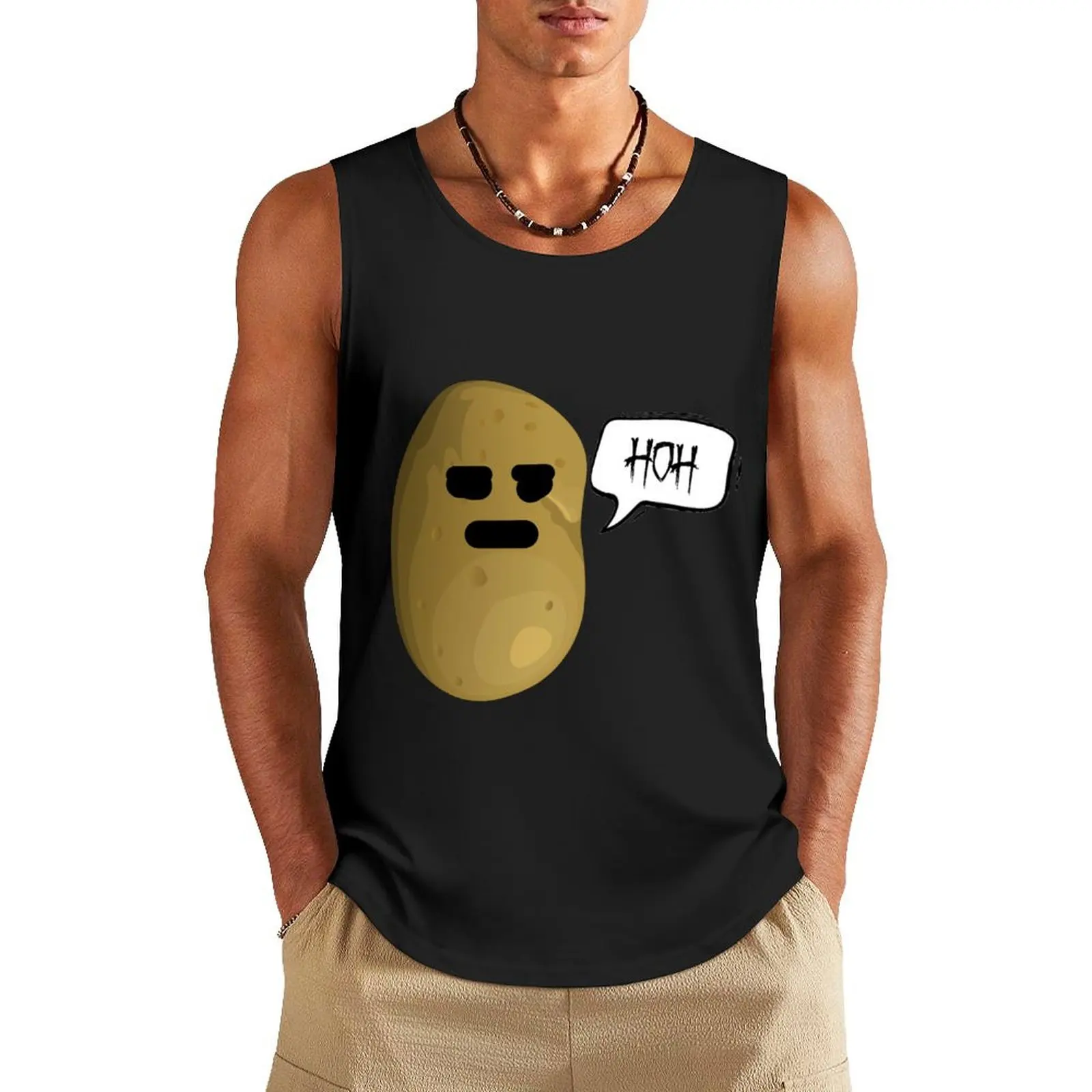 Phasmophobia Potato Tanglewood Tank Top Men's summer t-shirt clothes for men T-shirts men