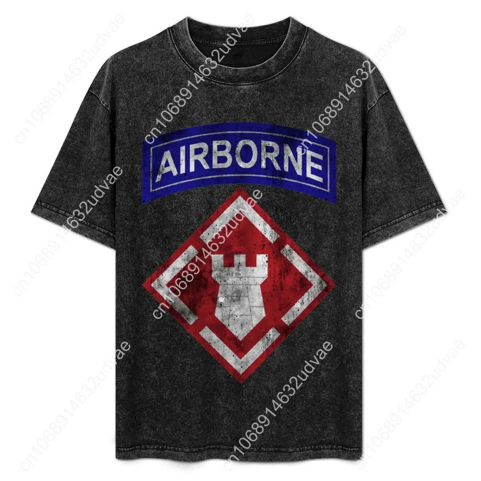 20th Engineer Brigade EN Airborne Retro T shirts mans womans Tshirt Short sleeve T-shirt Custom tops Unisex clothes tshirt