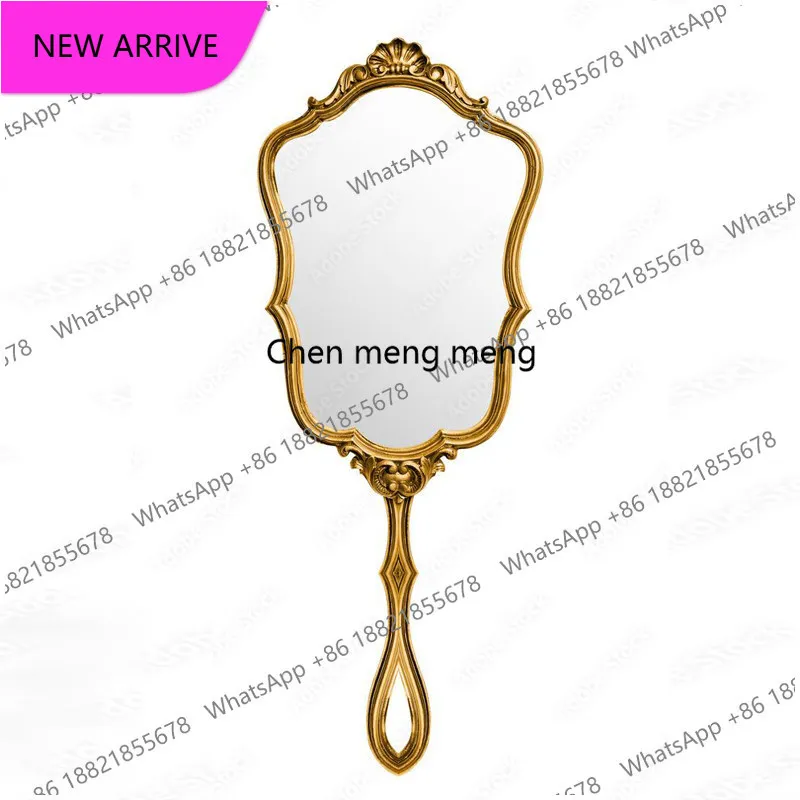 CC Customized French light luxury decorative mirror creative design handle wall hanging wall makeup mirror