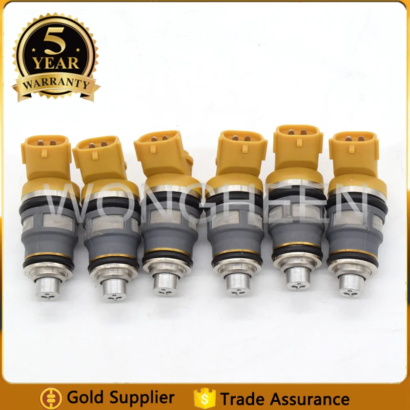 6pcs 1001-87091 Fuel Injectors 1000cc For Toyota Supra JZA70 1JZGTE 1JZ JZA80 2JZGTE 2JZ SIDE FEED Engine Nozzle 100187091