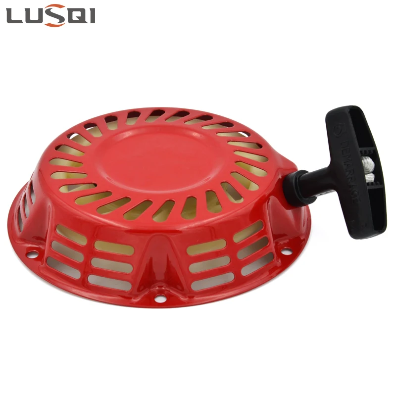 LUSQI Recoil Starter + Sleeve + 6 Screws+Spare Handle For Honda 168F 170F GX120 GX140 GX160G X200 163CC 196CC Engine Lawn Mower