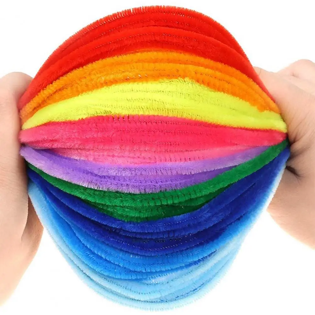 Pijpreinigers Maken 300 Stuks Pijpreinigers Wiebelen Ogen Set Voor Kinderen Diy Kunstwerken Fluwelen Strip Chenille Stelen Bulkbenodigdheden Ijzer