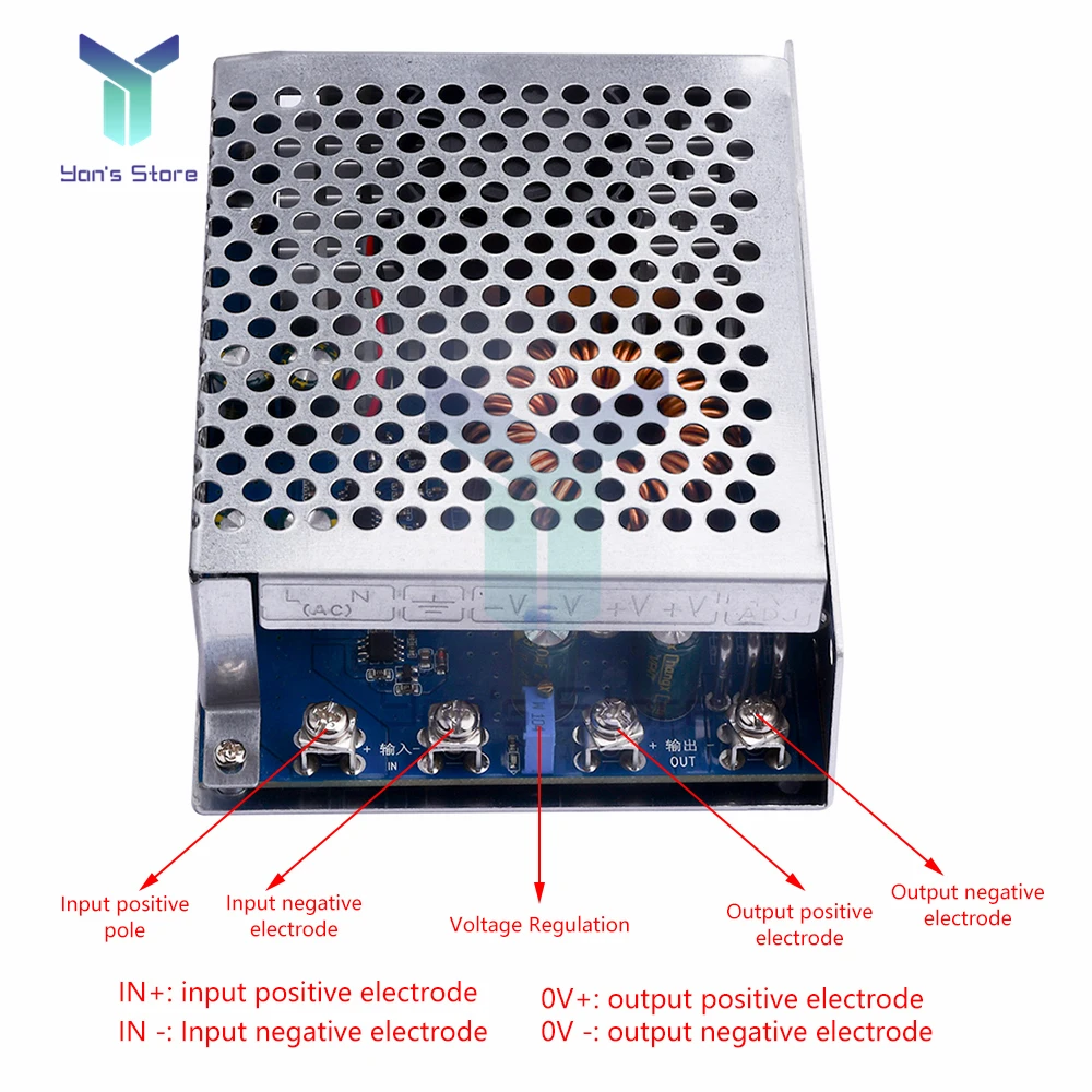 1000W 50A Step Down Power Supply Module DC 25V-90V to DC 2.5V-50V Buck Converter Wide Voltage Stabilizers Power Supply Board