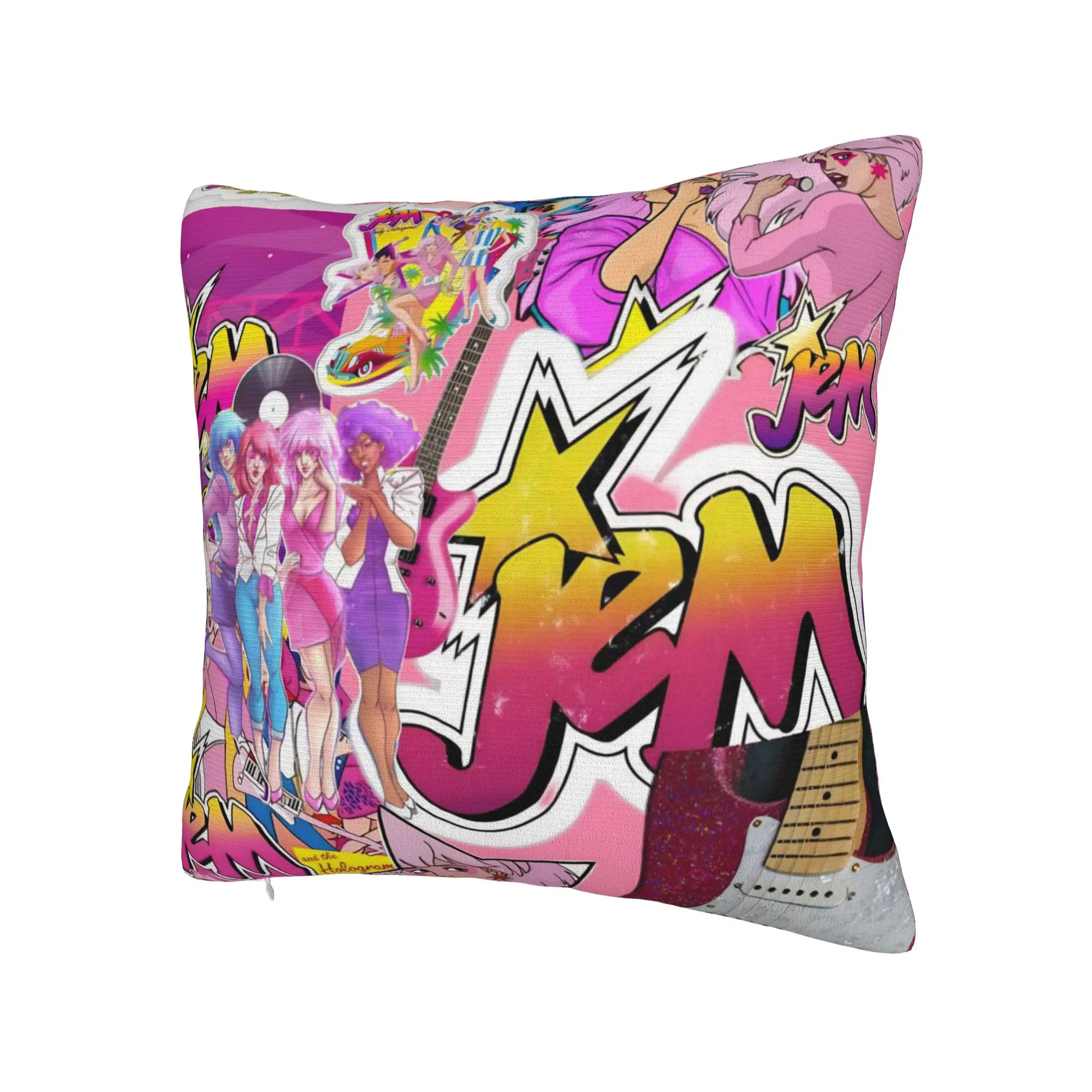 Decorative Pillow Cover Jem And The Holograms Merch Bed  Pillow Case Cover Zipper Multi-Size