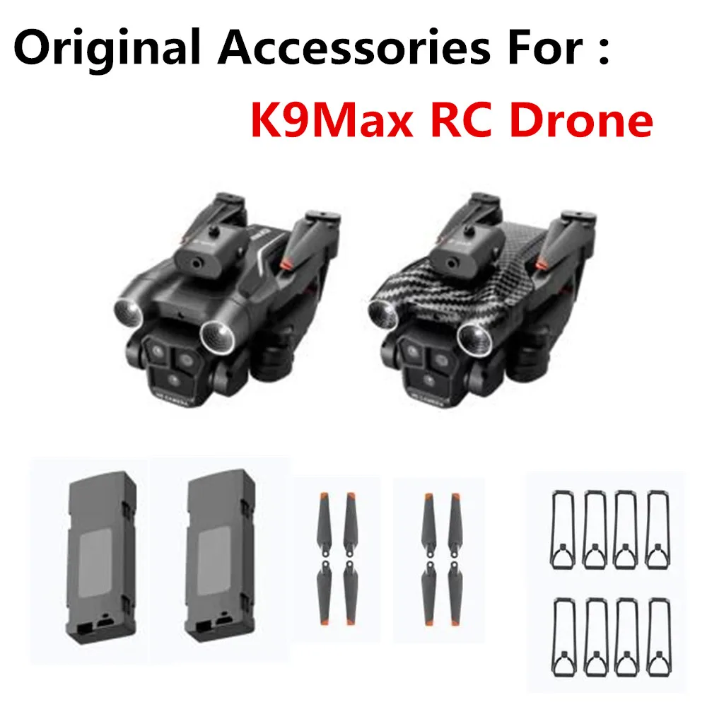 RC-ドローンk9max,バッテリー,プロペラブレード,USBケーブル,オリジナルアクセサリー,k9 max,3.7v,1800mah,3600mah